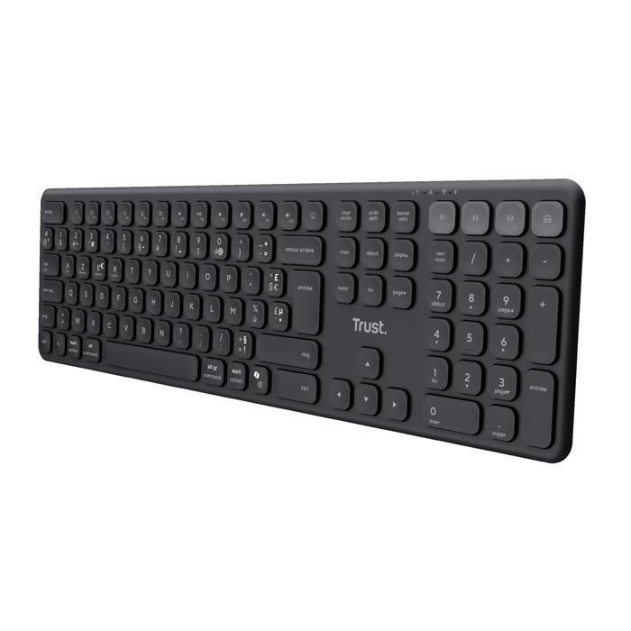 Clavier Trust Vaiya – Sans Fil Bluetooth + 2.4GHz AZERTY Français, Rechargeable - vue 6