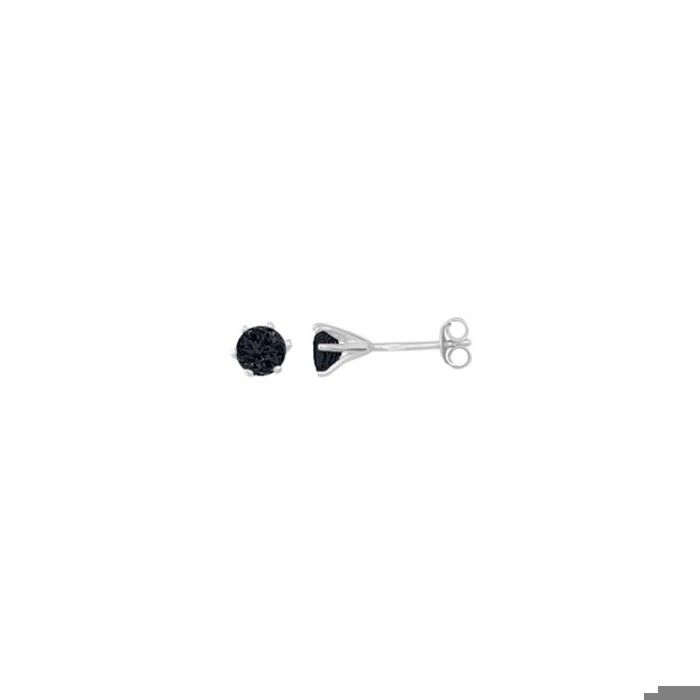 Boucles D'oreilles Puces Zirconium 3mm - Argent Massif 925/1000 Rhodié - Bijouxia