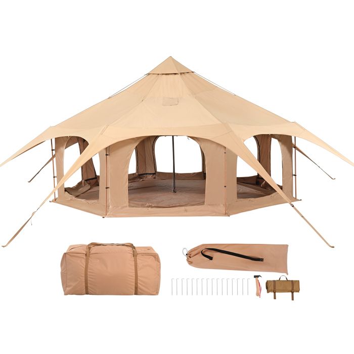 Tente 5 à 8 Personnes, Deux Chambres et Un Salon, tentes de Camping ventilées, Tente familiale Robuste de qualité supérieure avec Espace de Vie pour la randonnée en Camping