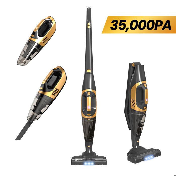 LAMZIEN Aspirateur Balai sans Fil 8025A - 35kPA - 35min d'autonomie - 3en1 &agrave; Main et Vertical L&eacute;ger - Autoportant