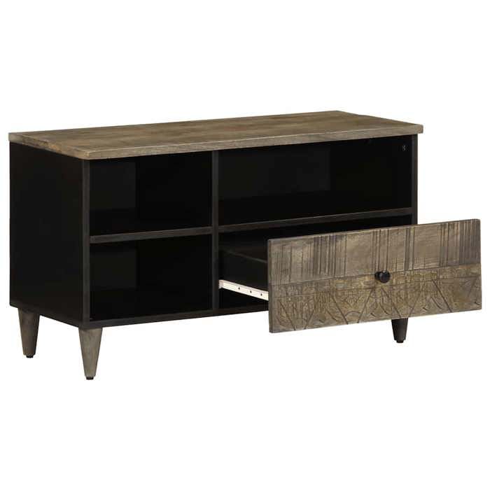 Printemps/été 2025 Meuble TV Noir - JM - Table de salon - 80x33x46 cm bois massif de manguier EU3170