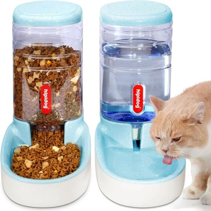 Meilleurs prix pour Abreuvoir et Alimentateur Automatique pour Chats et Chiens 38 L avec Distributeur dEau Bleu ODIPIE