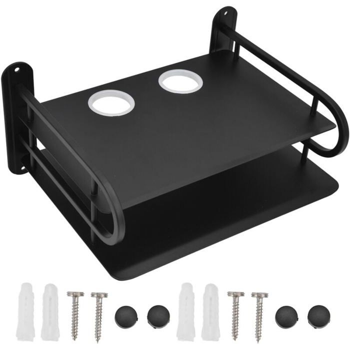 Garosa Étagère pour Routeur étagère TV Box 28 X 26 X 21 Cm étagère Murale étagère Murale Flottante pour Routeur Modem DVD Pr