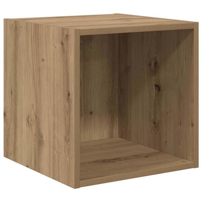 Meuble mural en bois dingénierie - vidaXL - Chêne artisanal - 37x37x37 cm - 3 étagères murales