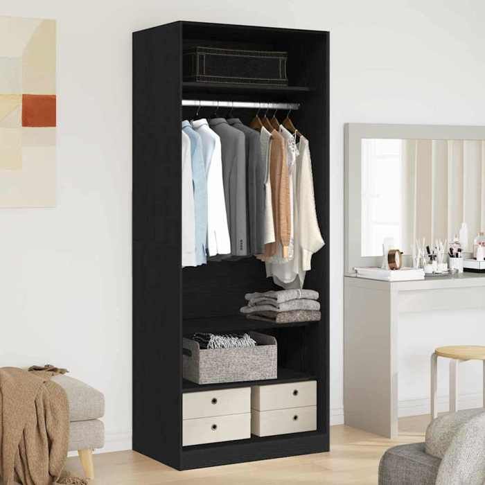 Seasonal SaleSuport vêtements 1 PC - SWEETY - Armoire Penderie moderne - Chêne artisanal 80x50x200cm - bois dingénierie 183464