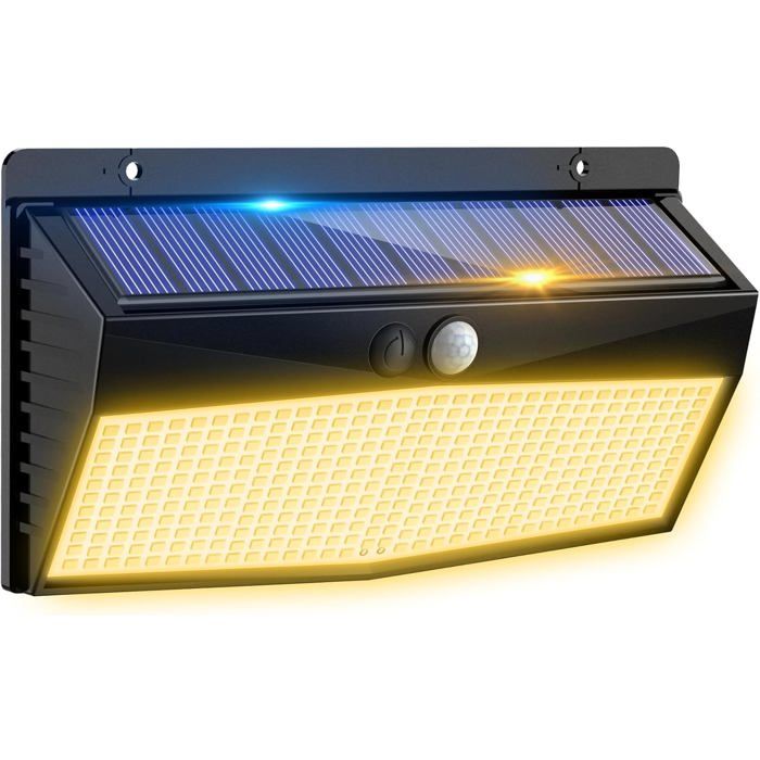 Lampe solaire extérieure - Unbrand - 368 LED - Détecteur de mouvement - 3 modes déclairage - Étanche