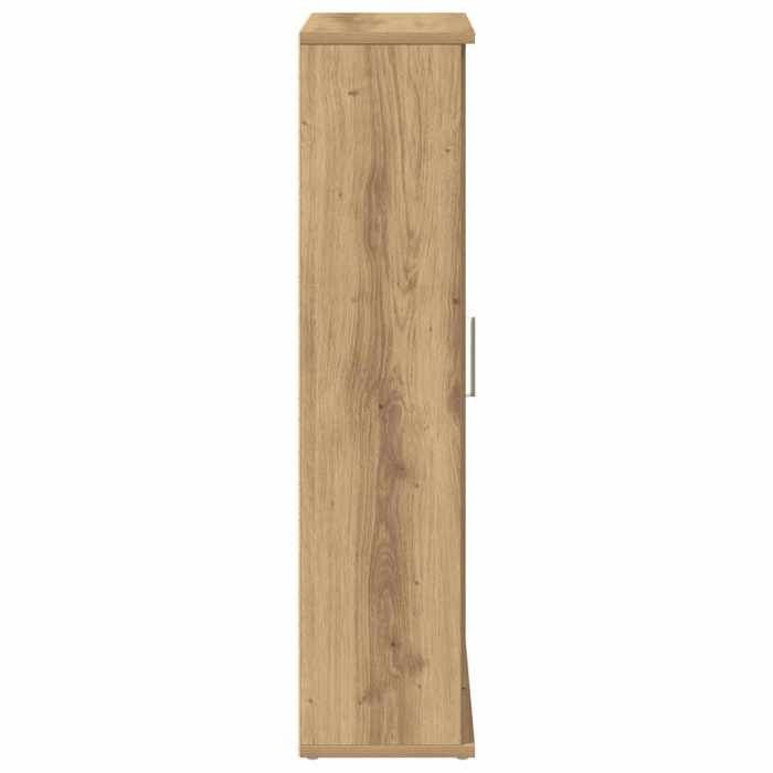 NEUF Cabinet de rangement contemporain - BKM - Meuble de salle de bain - avec porte-rouleau chêne artisanal FR00_91962401127