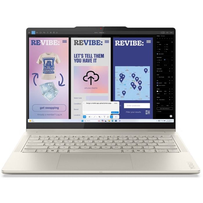 PC portable Lenovo 2-en-1 Yoga 7 14ILL10 14” OLED 60 Hz Ecran tactile Intel® Core™ Ultra 7 16 Go RAM 512 Go SSD Beige