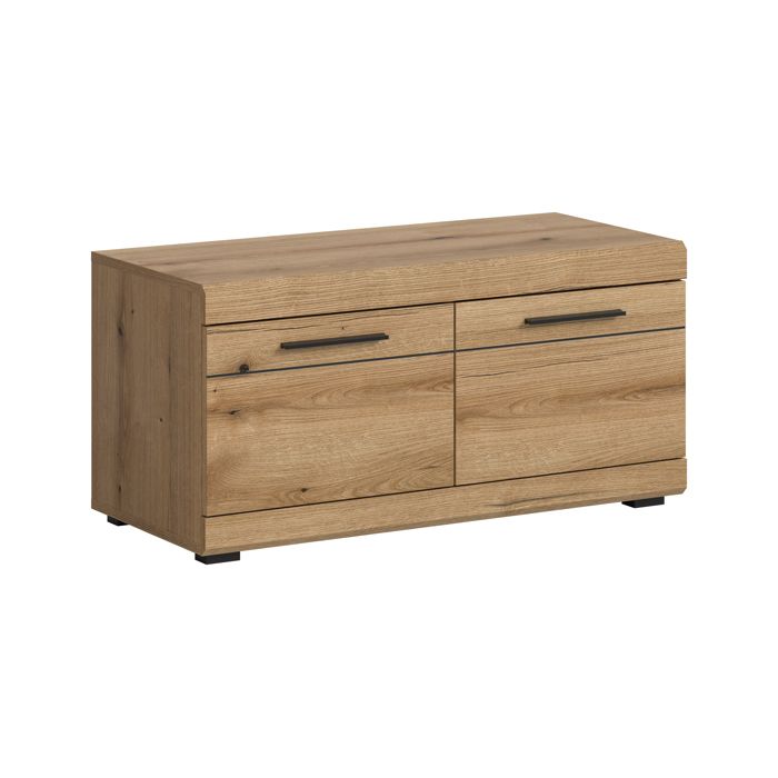 [en.casa] banc dentrée avec rangement chêne Evoke 90 x 44 x 40 cm