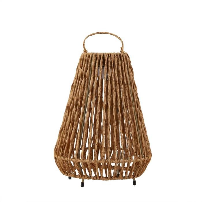 Lampe de table extérieure [is_solar]ampoules LED - Lindby - lampe à poser dextérieur - Bois - bois