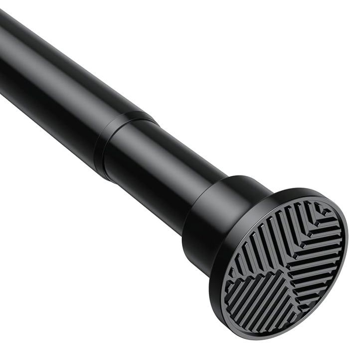 Tringle Rideau Sans Percage Extensible Dimensions 140 215 cm Tringle à Rideaux en Inox Noir Idéale pour 14 TRINGLE - EMBOUT TRINGLE