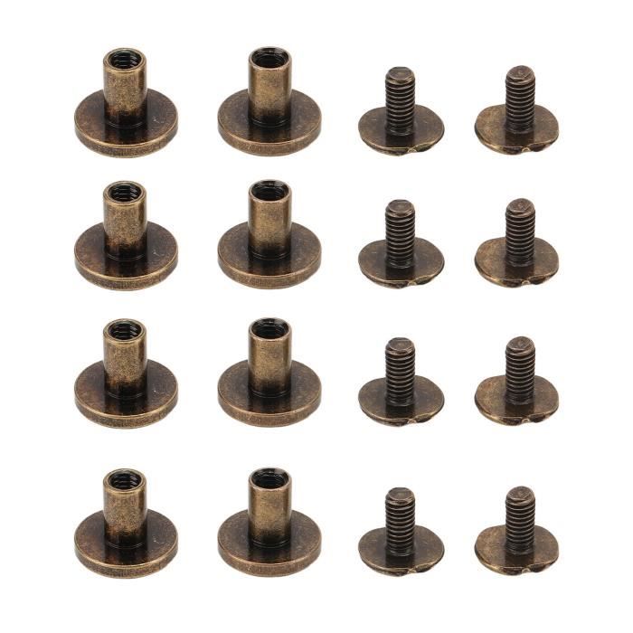 Kit assorti de vis de reliure 200 Ensembles Chicago Vis 9.5x8mm DIY