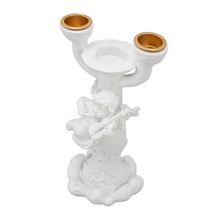 Bougeoir Ange Noir Avec Panier à Fleurs - Simson Giftware, Objet Déco Vintage