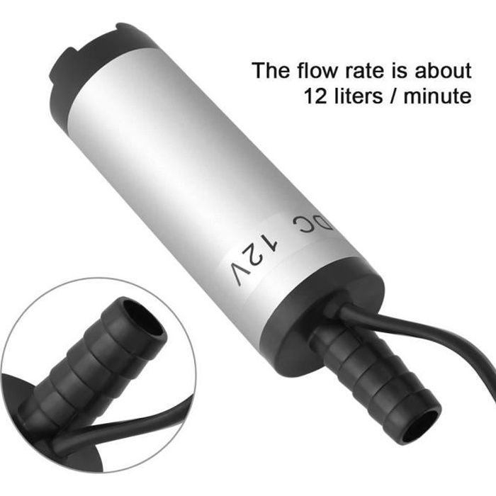 Pompe Submersible DC 12V IXUANZZ – 8700 Tr/min, 12 L/min, Pour Eau, Pétrole Ou Kérosène