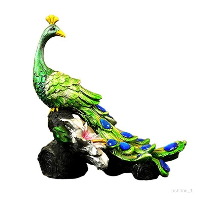 Statue Oiseau Rigolo en métal - Paon Lucien - Flora Déco - Jardin
