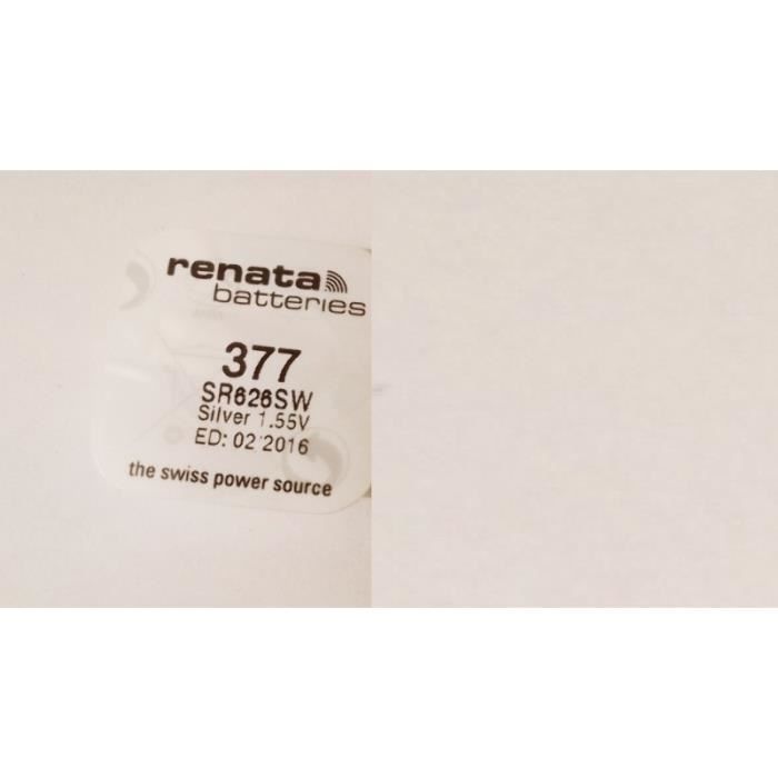 Pile 377 pour Montre SR- 626- SW- ed 2016