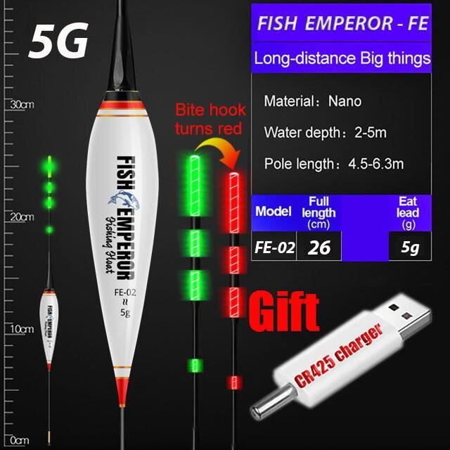 Nuanzhiyuan Flotteur LED Rechargeable Pêche – Batterie Lumineuse Pour Flotteur De Nuit, Outil Pêche Nocturne