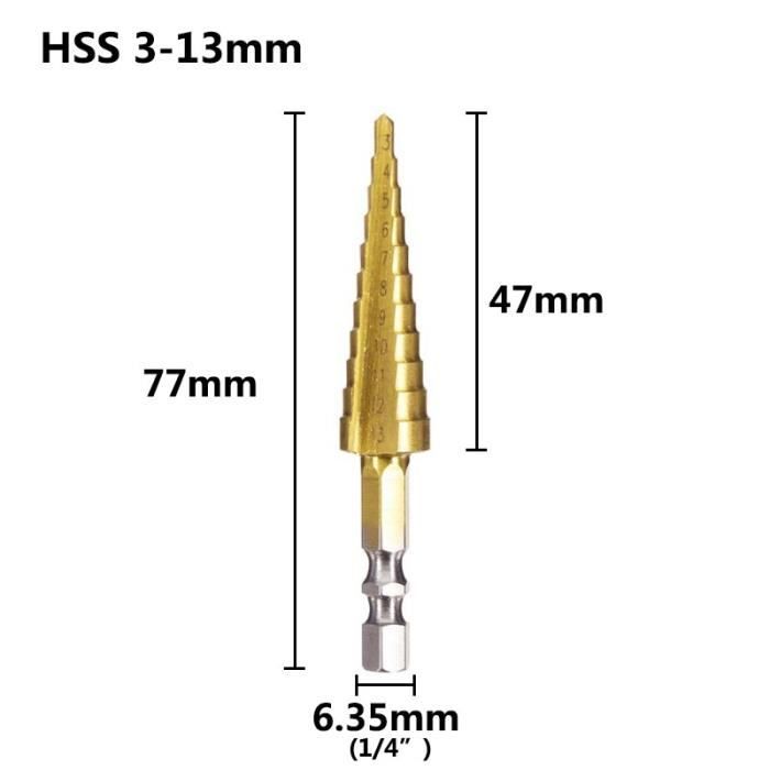 Meche Etagée Conique HSS - 4-12 4-20 4-32