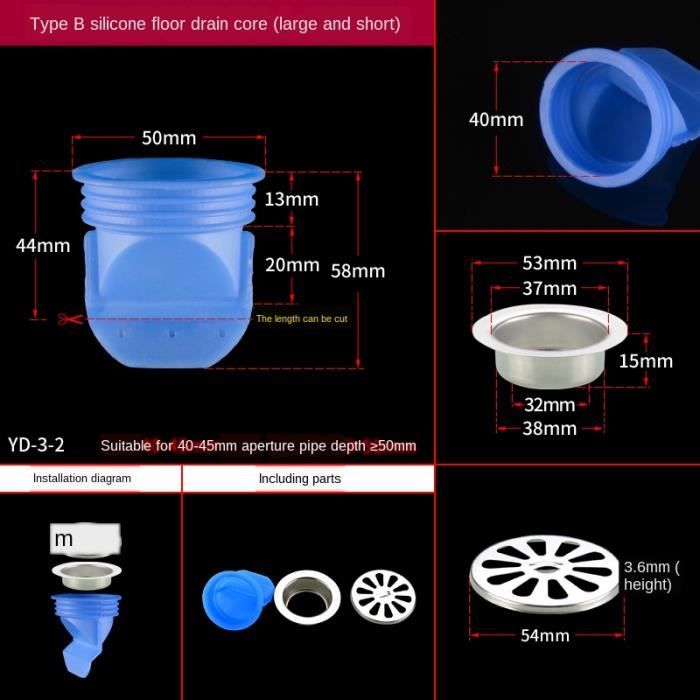 Bouchon De Lavabo Universel De 38 Mm - Pour Cuisine, Salle De Bain, Cuisine