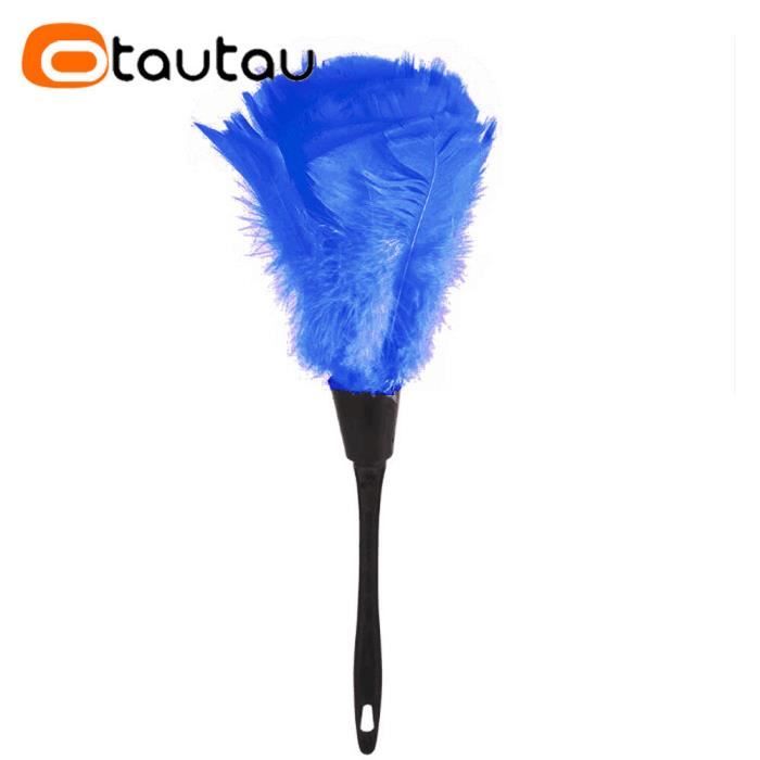 Plumeau-depoussiérant,OTAUTAU-Plumeau jetable,35cm,naturel,brosse à  poussière domestique pour voiture,produits - lake blue[C]