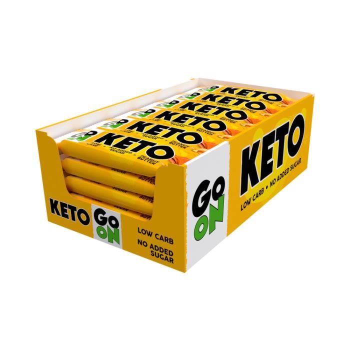 Barre Keto 24x50g Beurre de cacahuète Go On Nutrition Barre Energetique - Gateau Energetique