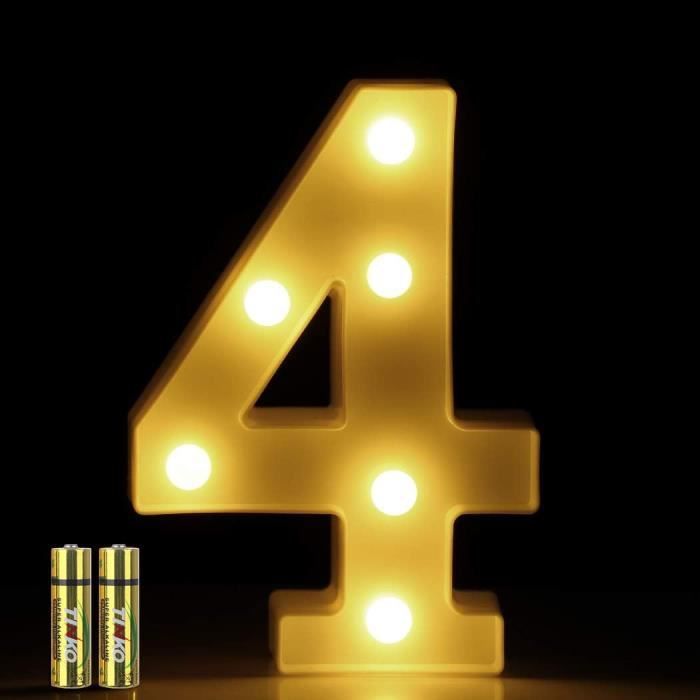 Chiffre Lumineux Géant LED – 100x48 Cm, Lumière Chaude 2000-3000K, Pour Anniversaire, Mariage, Fête - 7
