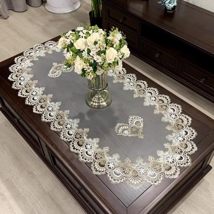 SHINING HOUSE Nappes Vintage Carrées En Dentelle Au Crochet Pour Decoration De Table De Mariage Maison Et Fete 83689458