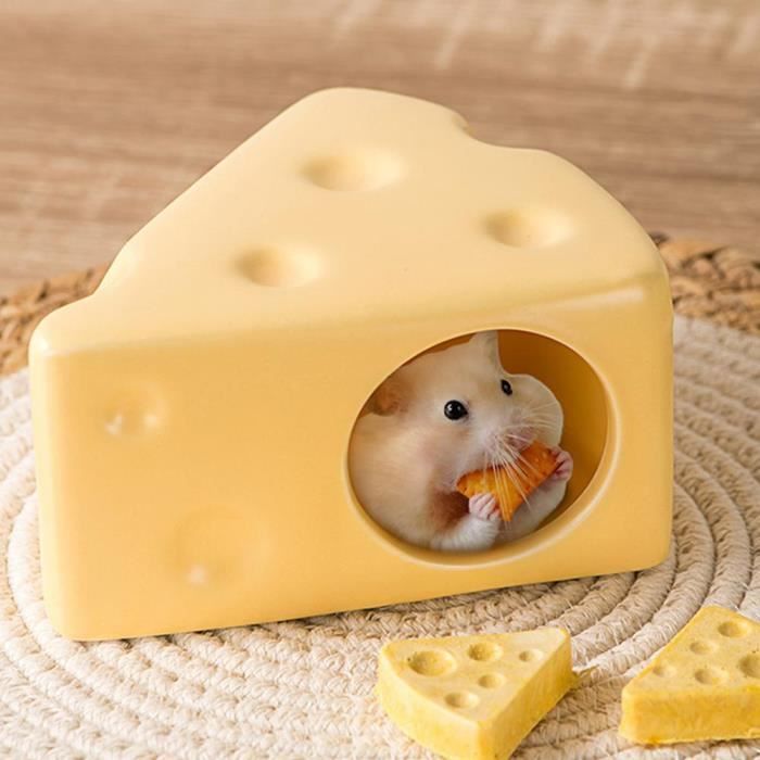 Nid de fromage triangulaire en céramique pour hamster fournitures pour animaux de compagnie maison créative