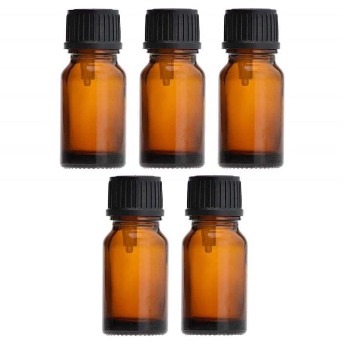 Casquette Amber Body Black dailymall 104pcs 1ml Flacon Huile Essentielle Vides Fiole en Verre Bouteille de Laboratoire /Échantillon
