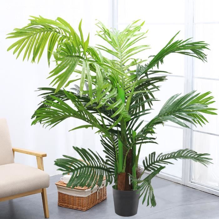 Lot de 2 Plantes artificielles avec pot - Palmier tropical - Hauteur de 150  cm - Déco Intérieur et Extérieur. - Cdiscount Maison