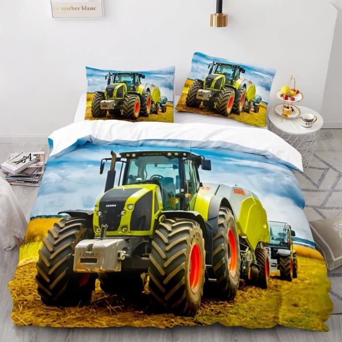 Housse de couette tracteur course - Multicolore - Impression 3D