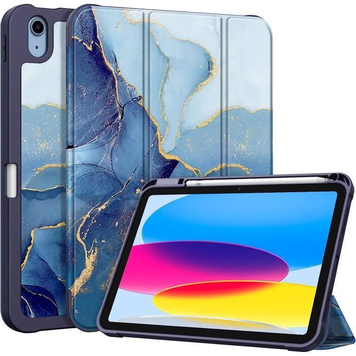 Housse ProCase IPad 11" (A16 2025) & 10ème Génération - Protection Anti-Choc Avec Porte-Stylet - Bleu Marine