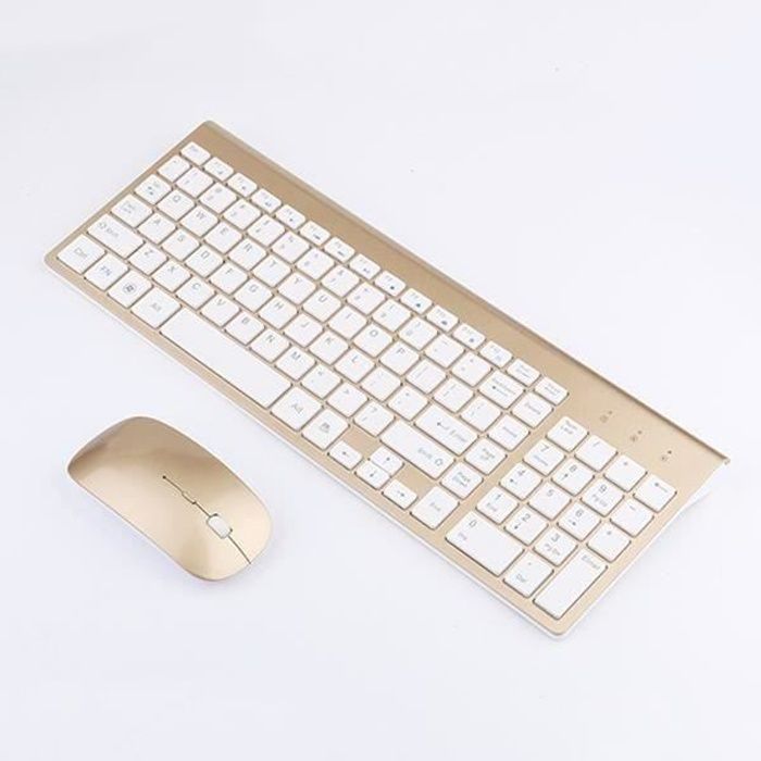 Corps lisse 2,4 GHz Clavier et souris sans fil 102