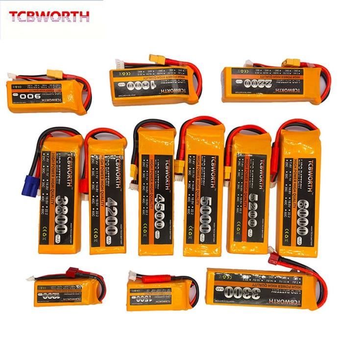 Batterie Lipo Himoto 3800mAh 11.1V 3S 30C/60C, Caisse Rigide, Pour RC