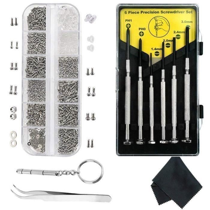 Lunettes Réparation Kit Avec Vis pour verres de différentes tailles petite vis