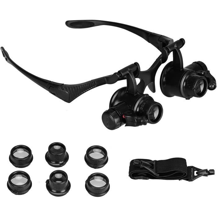 Lychee Loupe Frontale Loupe Serre Tête avec avec 4 lentilles