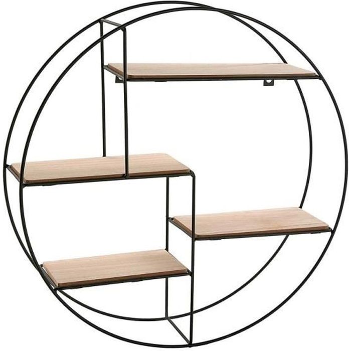 Etagere Murale Neuve En Bois Metal Au Design Original Circulaire De 45x11x45cm Cdiscount Maison