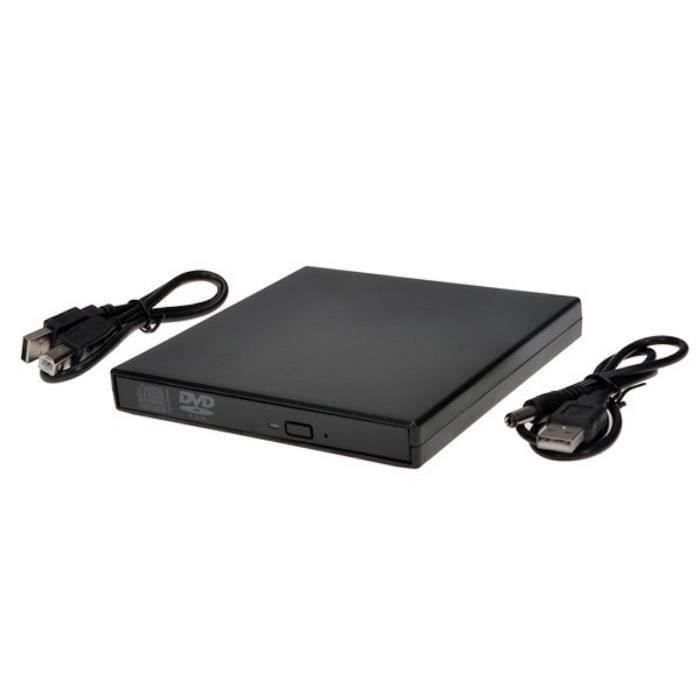 Lecteur-graveur de CD-DVD Externe USB 2.0 pour PC portable, Netbook