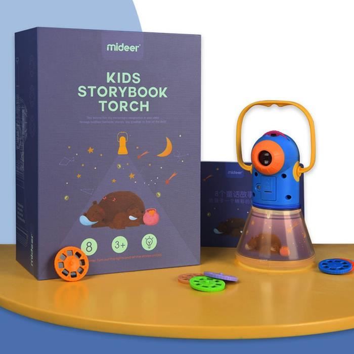 Projecteur d'histoire pour enfants, jouets éducatifs pour 2 3 4 ans filles  et garçons cadeaux d'anniversaire, projecteur livre de contes rouge