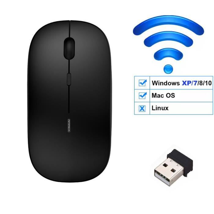 Souris ordinateur,Mini souris Bluetooth sans  fil,Rechargeable,silencieuse,USB,pour ordinateur portable Xiaomi- USB Type  Black - Cdiscount Informatique