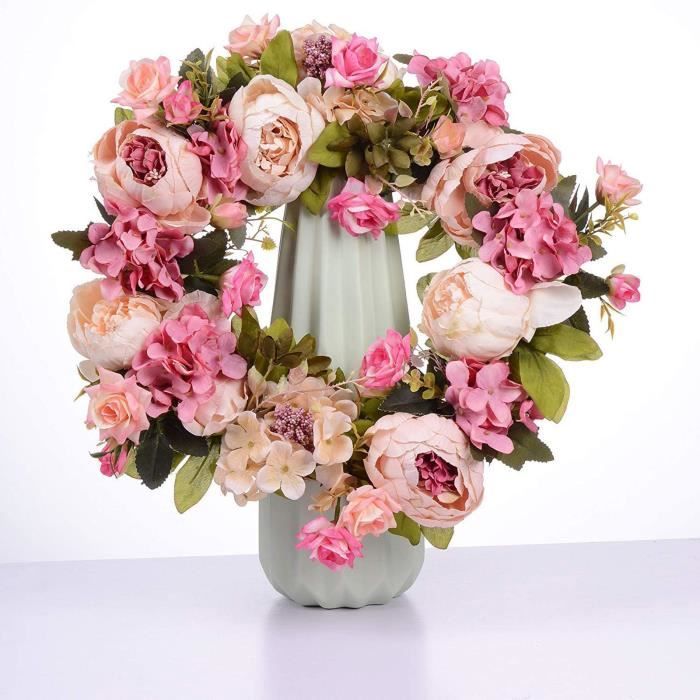 Couronne De Porte Extérieure En Bois Et Végétation Artificielle - 24 Cm, Gravée "Home Sweet Home" | Décoration D'entrée Toute L'année