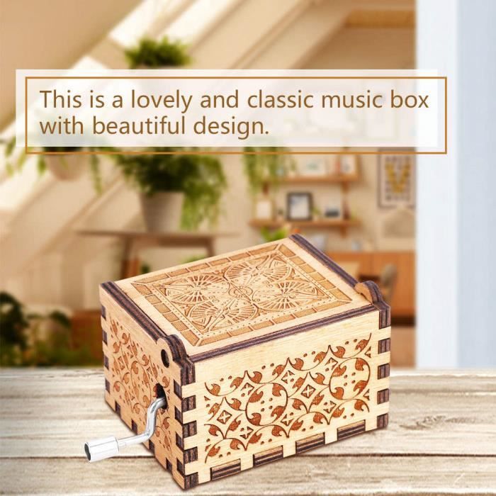 1pc boîte à musique à manivelle en bois mécanique classique artisanat cadeau  d'anniversaire noir (Harry Potter) - Cdiscount Jeux - Jouets