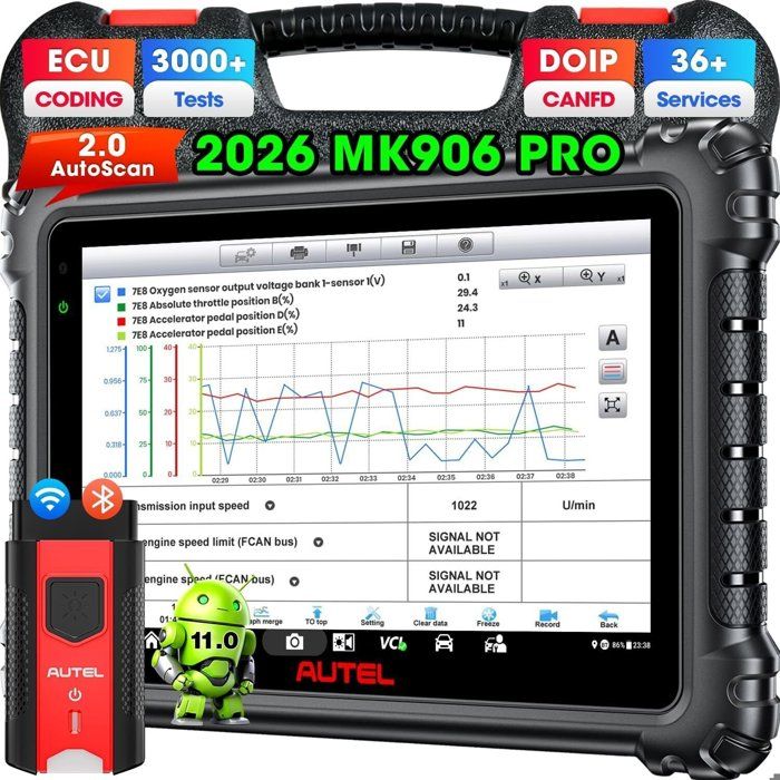 Autel MaxiCOM MK906 Pro Valise de Diagnostic Codage ECU Bi-directionnel 36 Services Identique à MS906 Pro/Maxisys Elite