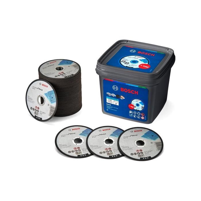 Disques à tronçonner - BOSCH - Standard metal - 100 disques - 125 mm - Oxyde daluminium