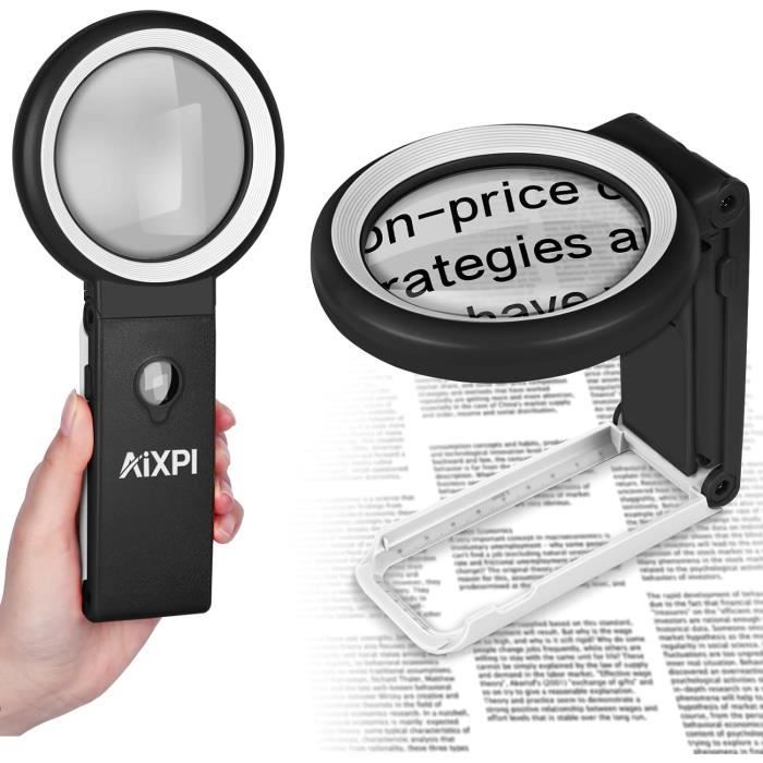 Loupe De Lecture, Loupe Lumineuse Grossissante Sur Pied, Loupe