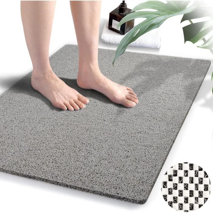 Tapis De Douche Antidérapant 50x80 Cm – PVC Avec Surface Luffa Massage, Trous De Drainage, Séchage Rapide – Pour Salle De Bain Et Zones Humides - 9