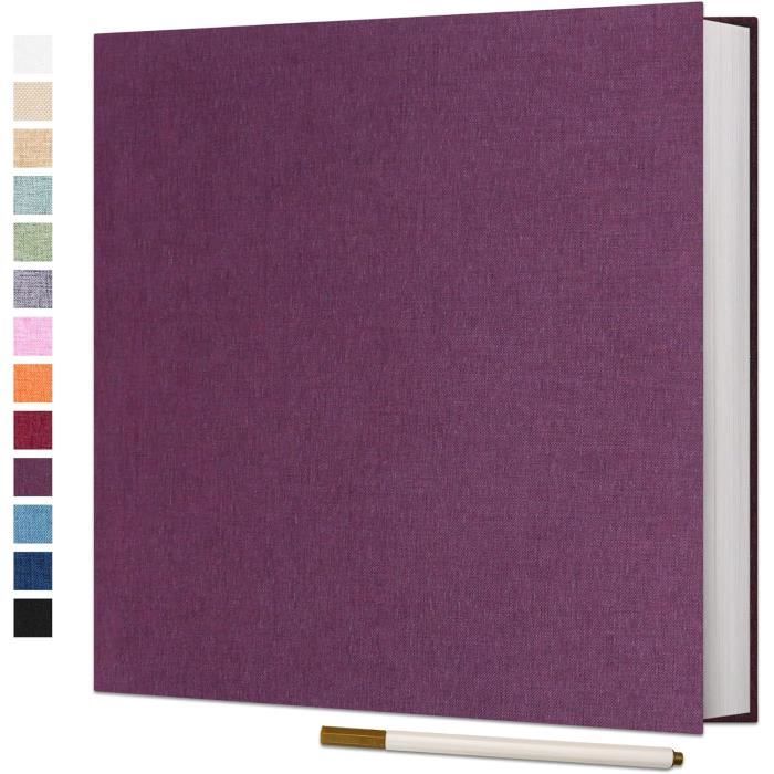 Rouge - Album Photo En Cuir De Grande Taille, 40 Feuilles, 80 Faces