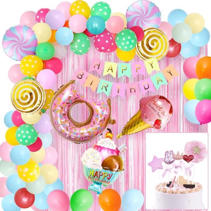 10 Rouleaux De Banderoles Métalliques Rose/Argent - Déco Fête Anniversaire
