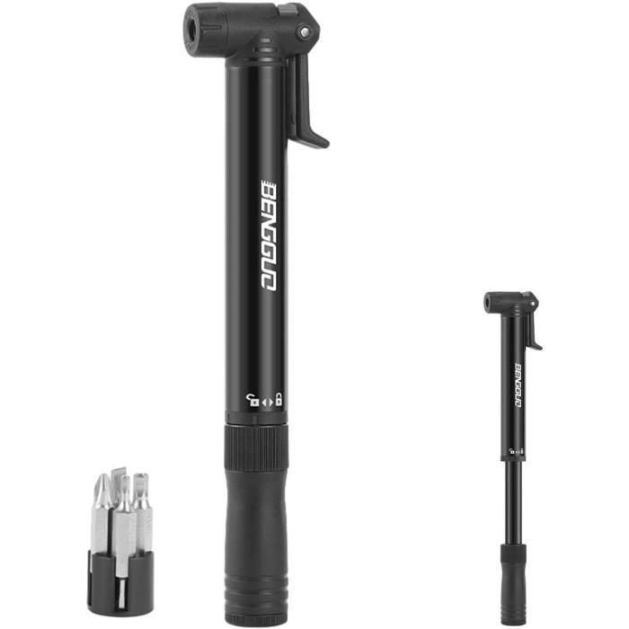 Pompe à Vélo West Biking 160 PSI - Mini Gonfleur Main - Valve Presta/ Schrader Montre Compressor Pompe à Vélo West Biking 160 PSI - Mini Gonfleur Main - Valve Presta/ Schrader Montre Compressor