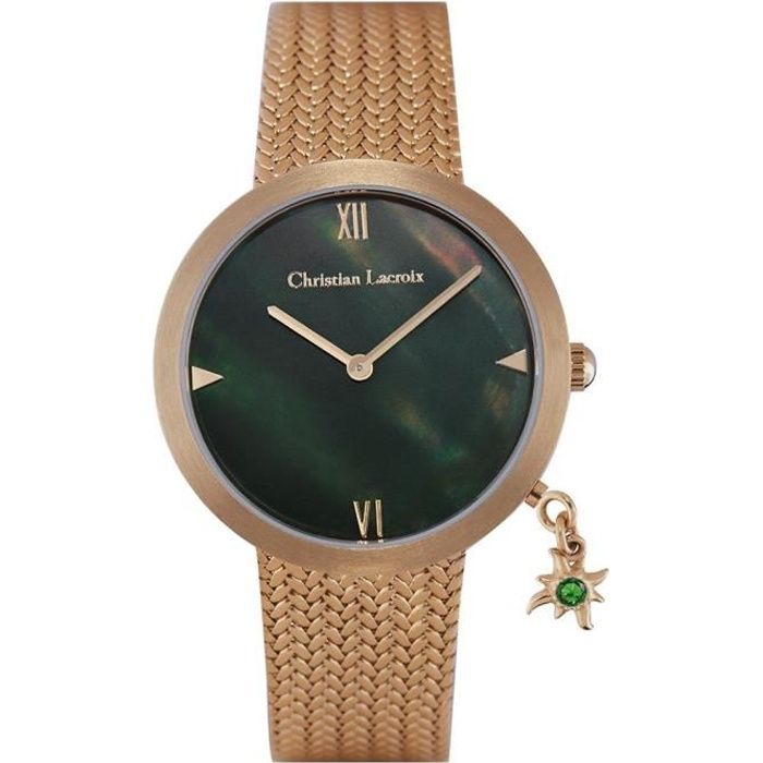 Montre Femme Christian Lacroix Quartz Cadran Vert 34 mm Et